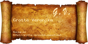 Grotte Veronika névjegykártya